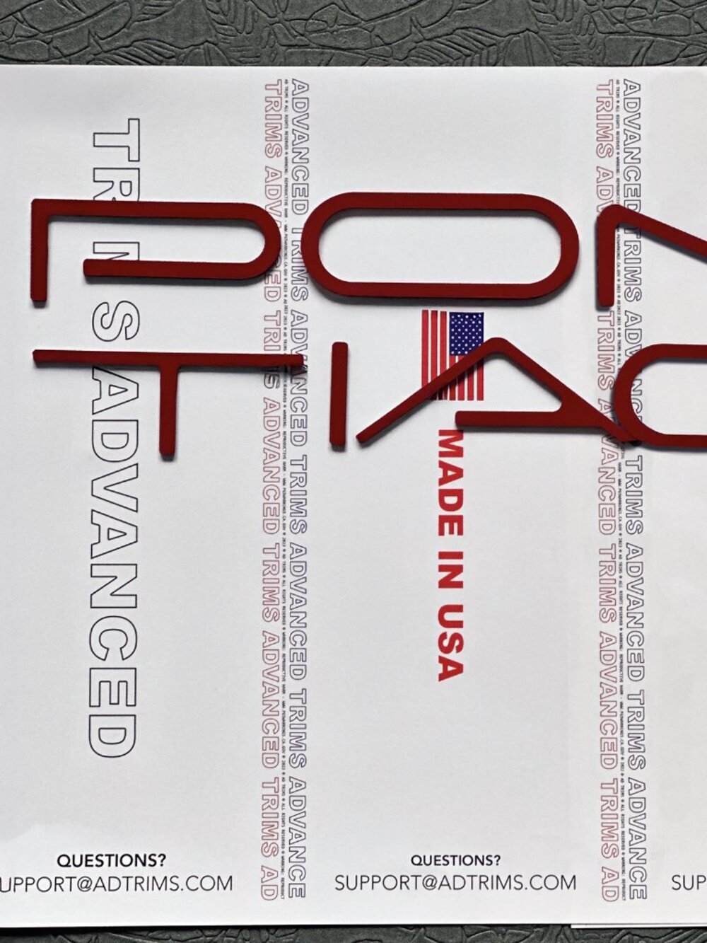 Pontiac FireBird/Trans Am 1993-2002 Rear Bumper ABS Letters Inserts Red